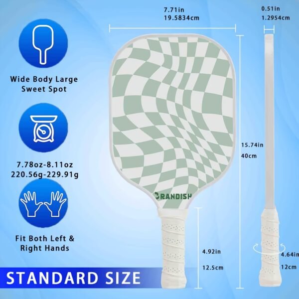 One Fiberglass Pickleball Paddle Featuring a PP Honeycomb Lightweight Design random color
