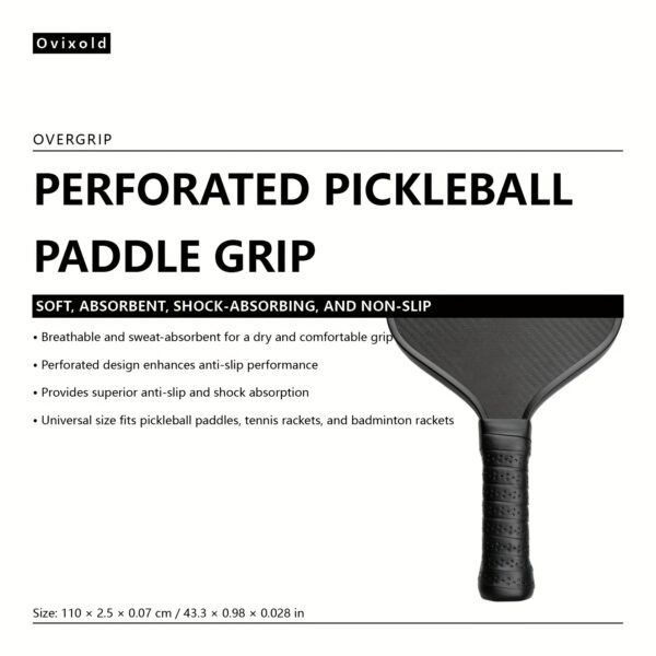 44e4f57e-4a87-4960-b979-14f516741d97.jpg Pickleball Racket with Perforated Sweat-Absorbing Grip