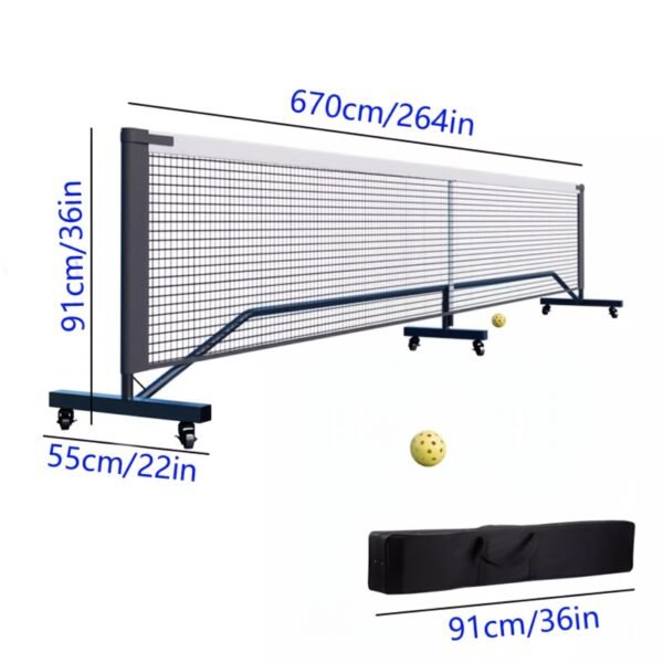 57303134-fb4c-4881-bb5f-804425d25cb8.jpg Outdoor Pickleball Net Set with Swivel Casters